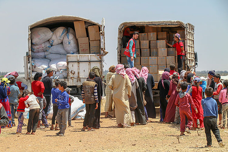 Foto: Hilfsgüterverteilung in Syrien