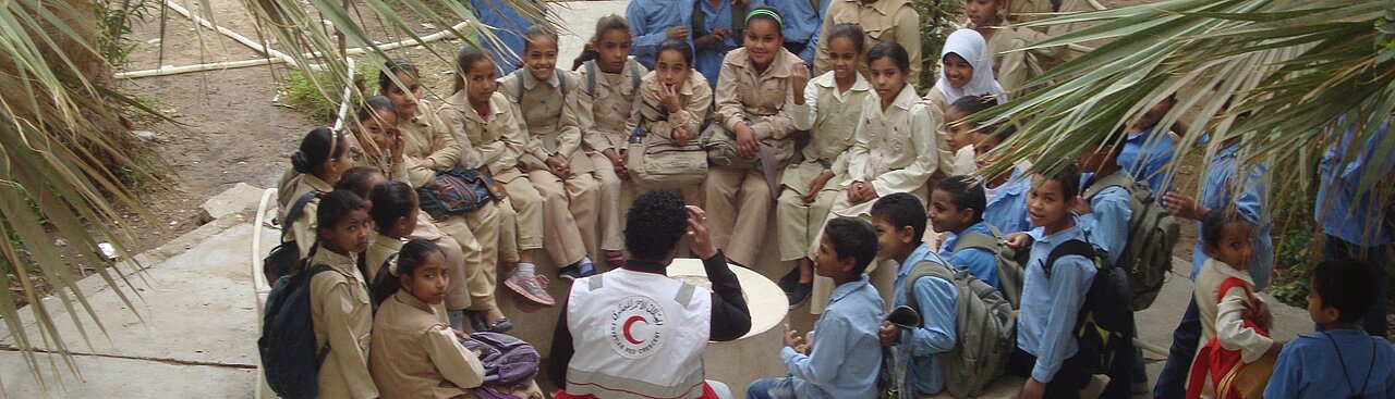 Ägyptische Kinder im Gesundheitsprojekt