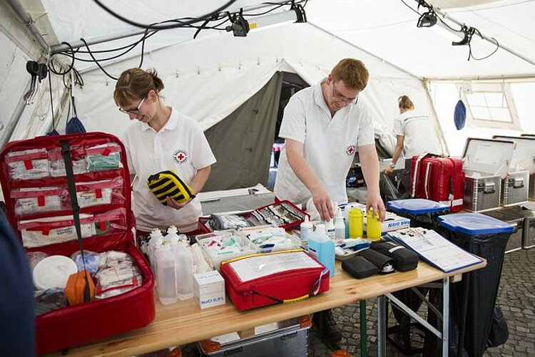 Das mobile DRK-Krankenhaus ermöglicht ambulante und stationäre Behandlungen