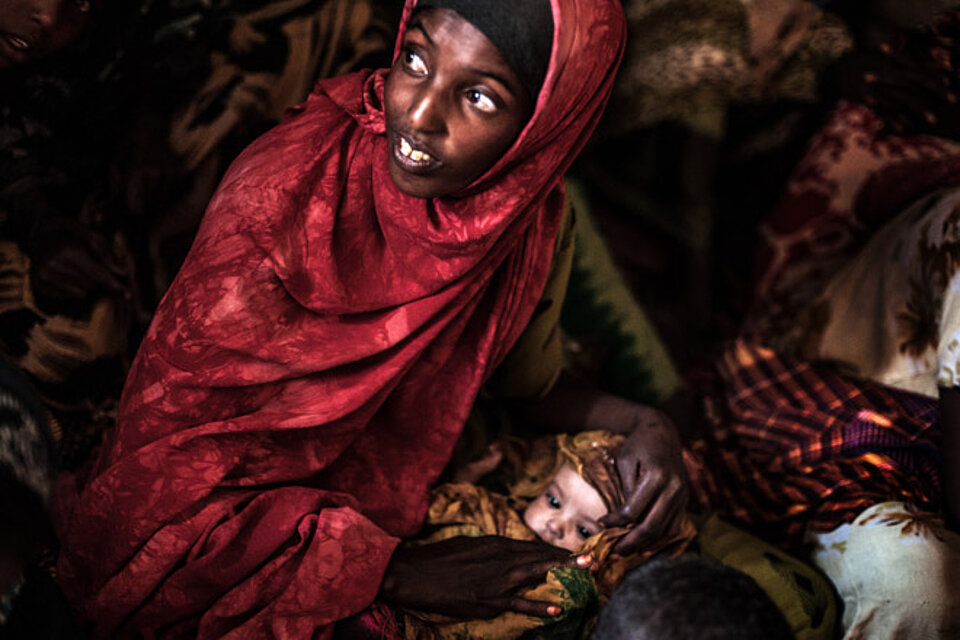 Somalische Frau mit Kind