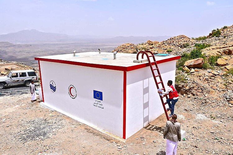 Eine neugebaute Anlage in Jemen