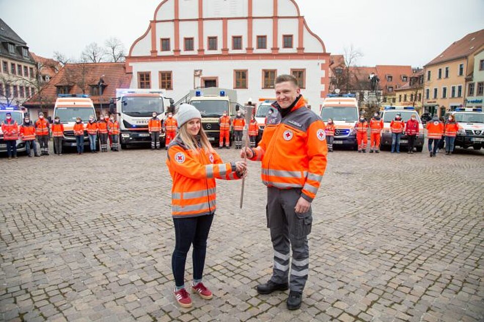 DRK-Fackel beim KV Muldental in Grimma