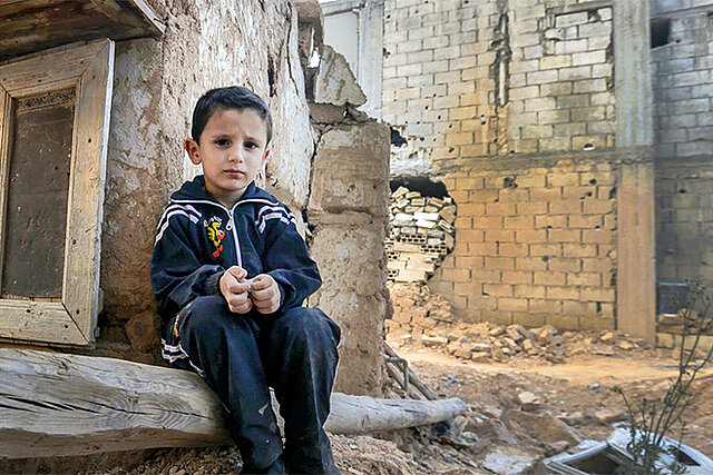 Ein syrischer Junge