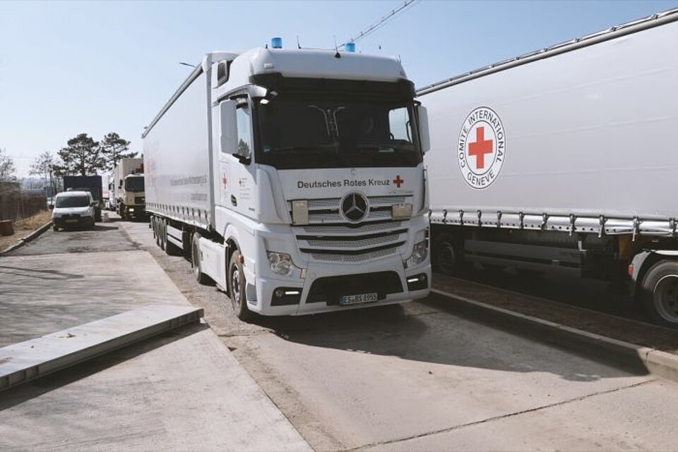 ICRC Hilfskonvoi erreicht die Ukraine