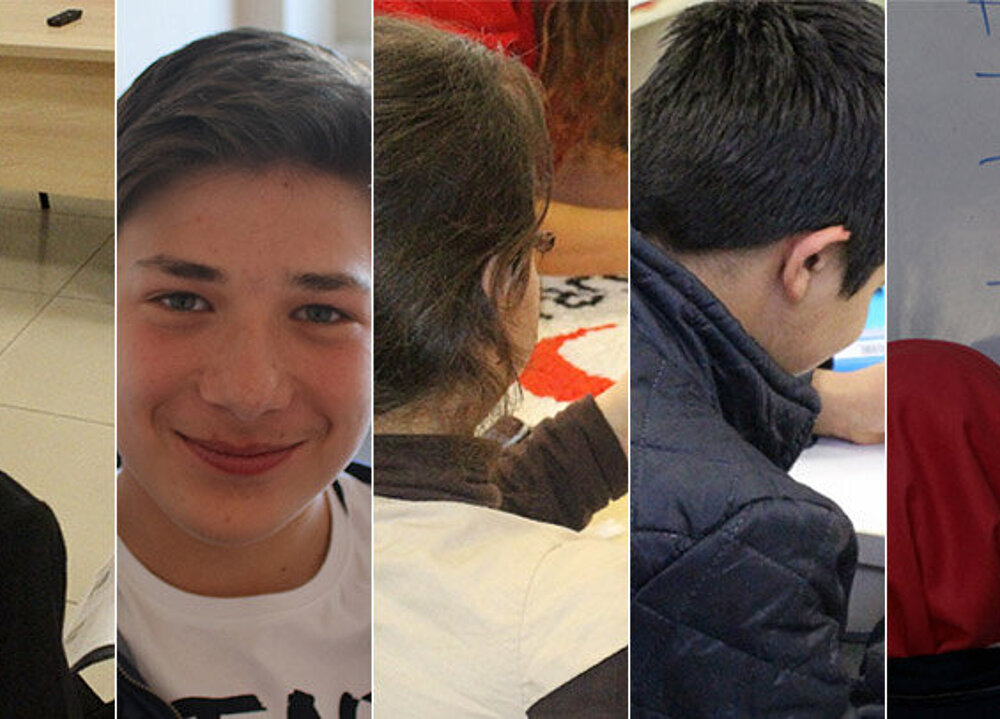 Collage aus fünf Portraits