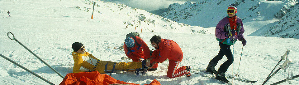 Foto: DRK-Bergwachteinsatz in den 90er Jahren