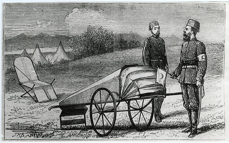 Helfer des Roten Halbmonds während der Serbisch-Osmanischen Kriege Ende der 1870er Jahre (IKRK)