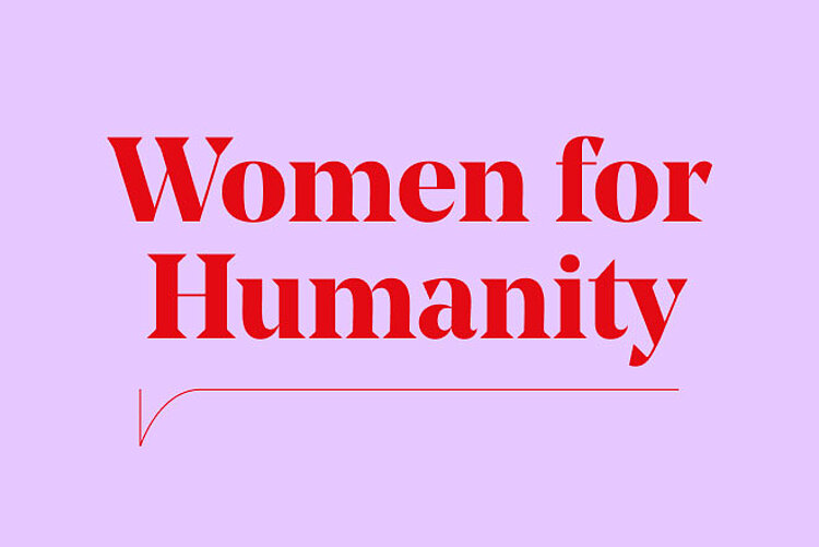 [Translate to Englisch:] Schriftzug: Women for Humanity