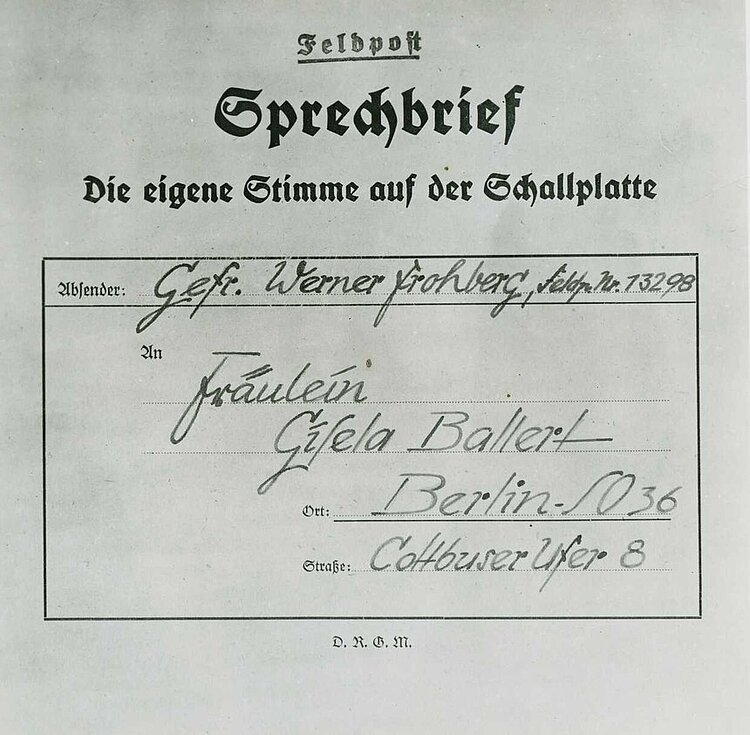 "Sprechender Feldpostbrief" aus dem Rotkreuz-Museum Luckenwalde (R. Müller / DRK)