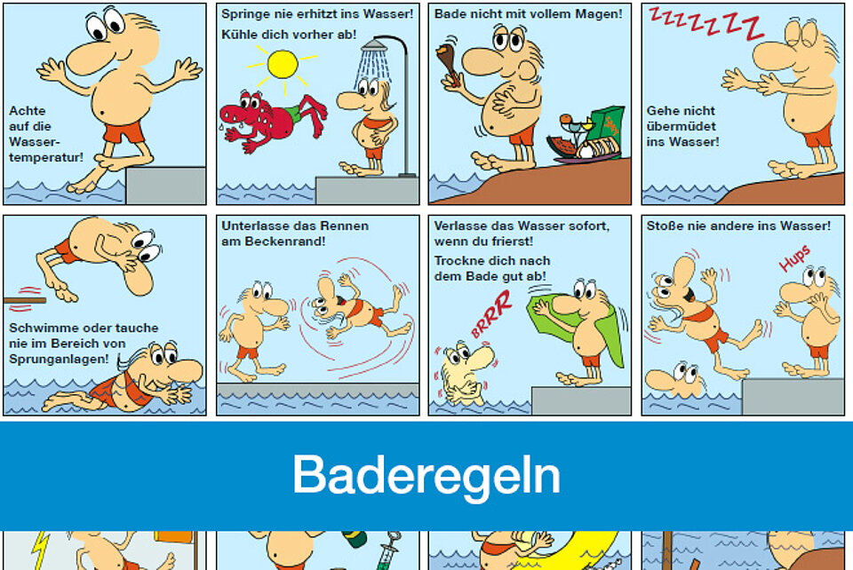 10 Baderegeln Für Kinder Zum Ausdrucken Baderegeln: Verhalten am und im Wasser - DRK e.V.