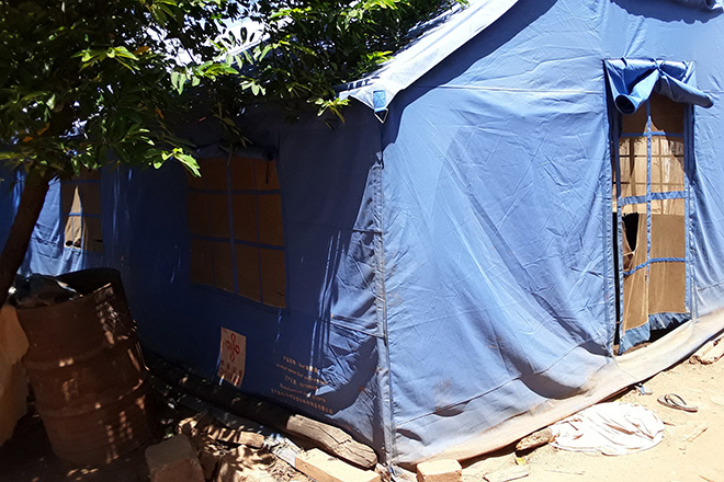  Foto: Zelt als Notunterkunft nach Überschwemmung in Madagaskar