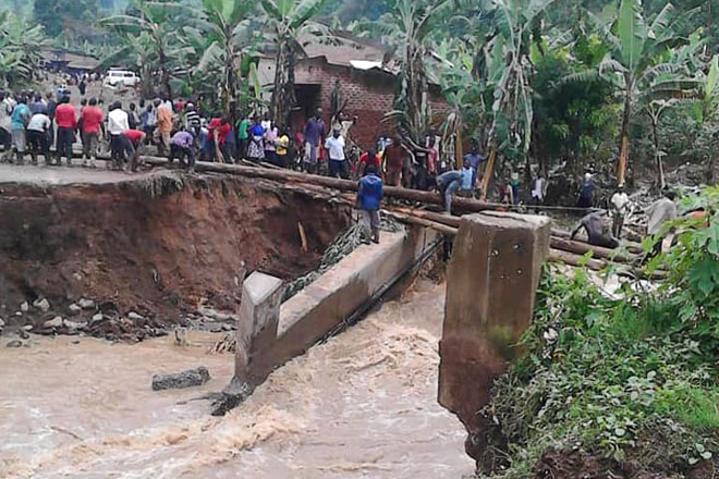 Zerstörte Infrastruktur nach Überschwemmungen in Uganda