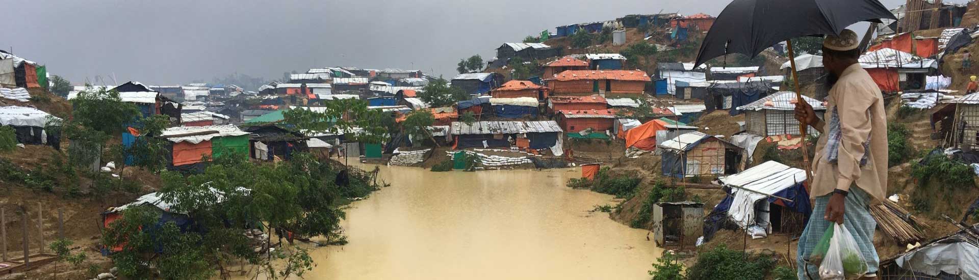 Monsunzeit bedroht Flüchtlinge in Bangladesh