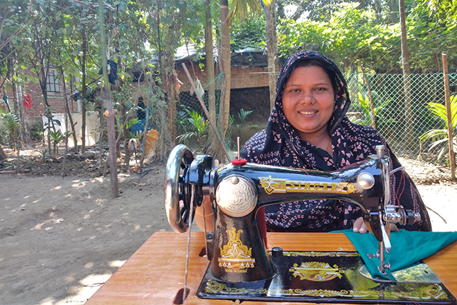 Portrait einer Hilfsempfängerin in Bangladesch