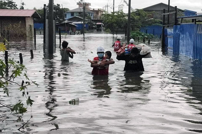 Katastrophenhilfe in Myanmar nach schweren Überschwemmungen