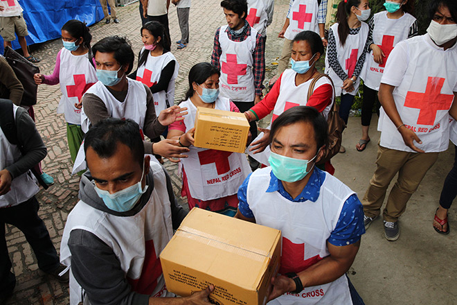 Hilfsgüter vom Roten Kreuz