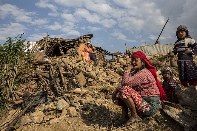 Erdbeben in Nepal: Zerstörte Häuser