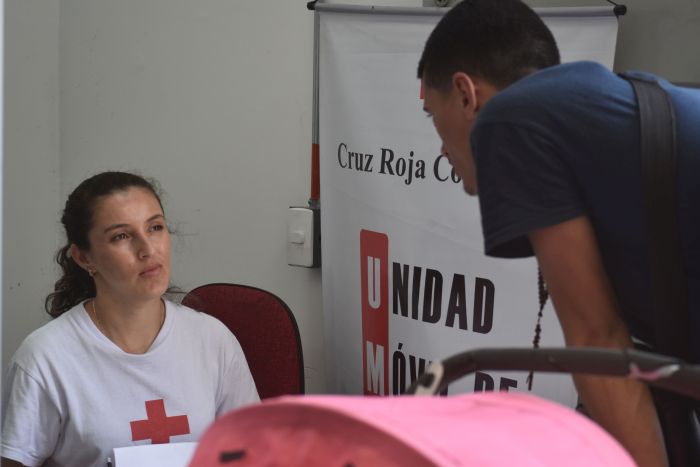 Mitarbeiterin des Kolumbianischen Roten Kreuzes 