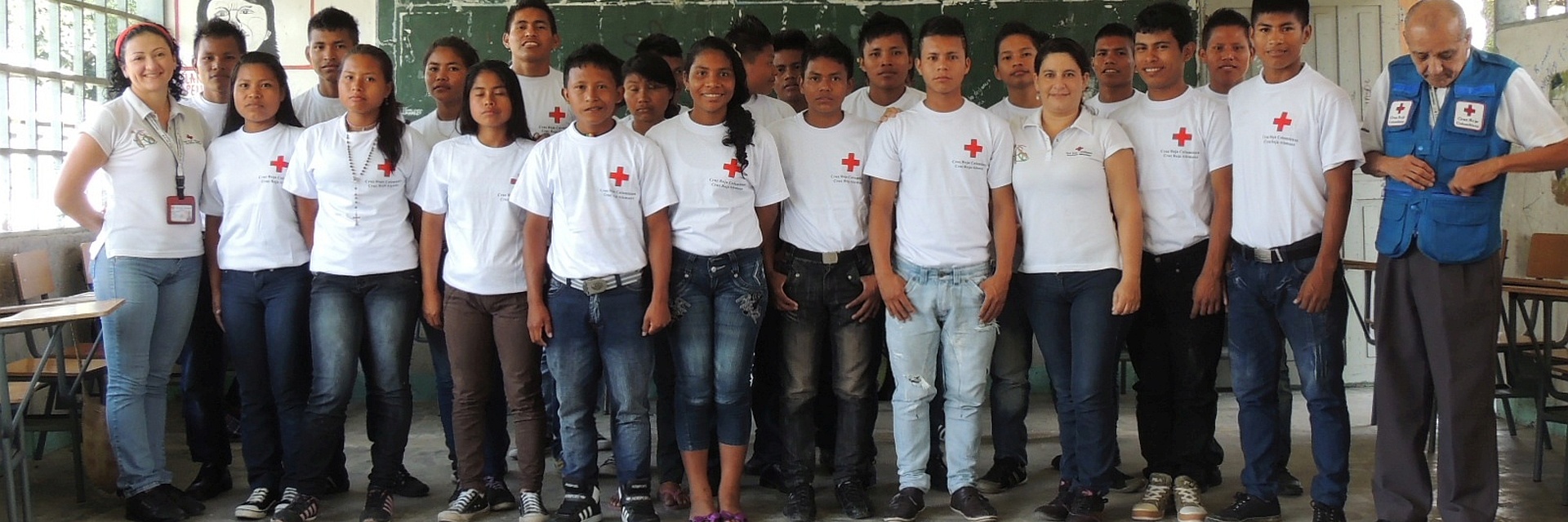 Gruppe von Freiwilligen in Kolumbien