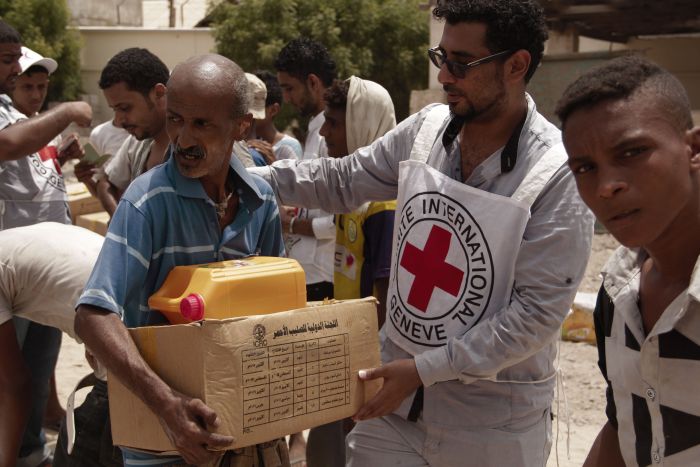 Hilfsgüterverteilung im Jemen