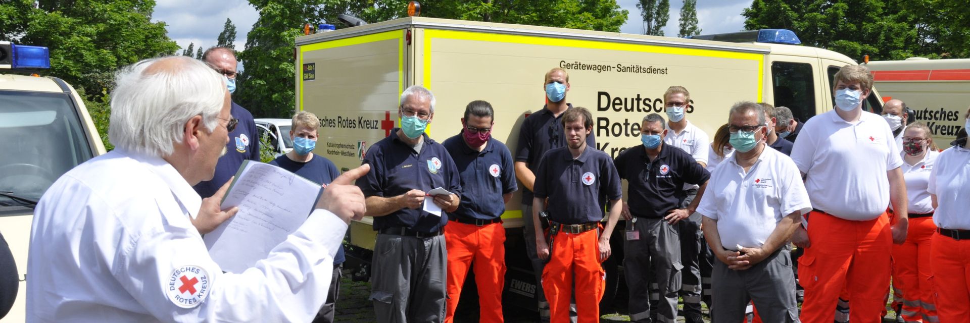 Einsatzteam des Deutschen Roten Kreuzes im Krisenmanagement