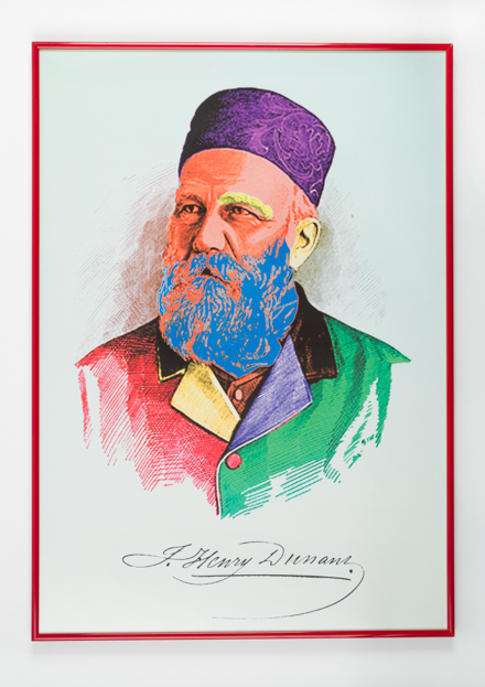 Dieses unkonventionelle Porträt Henri Dunants brachte der DRK-Kreisverband Fläming-Spreewald als Poster heraus (Jörg F. Müller / DRK)