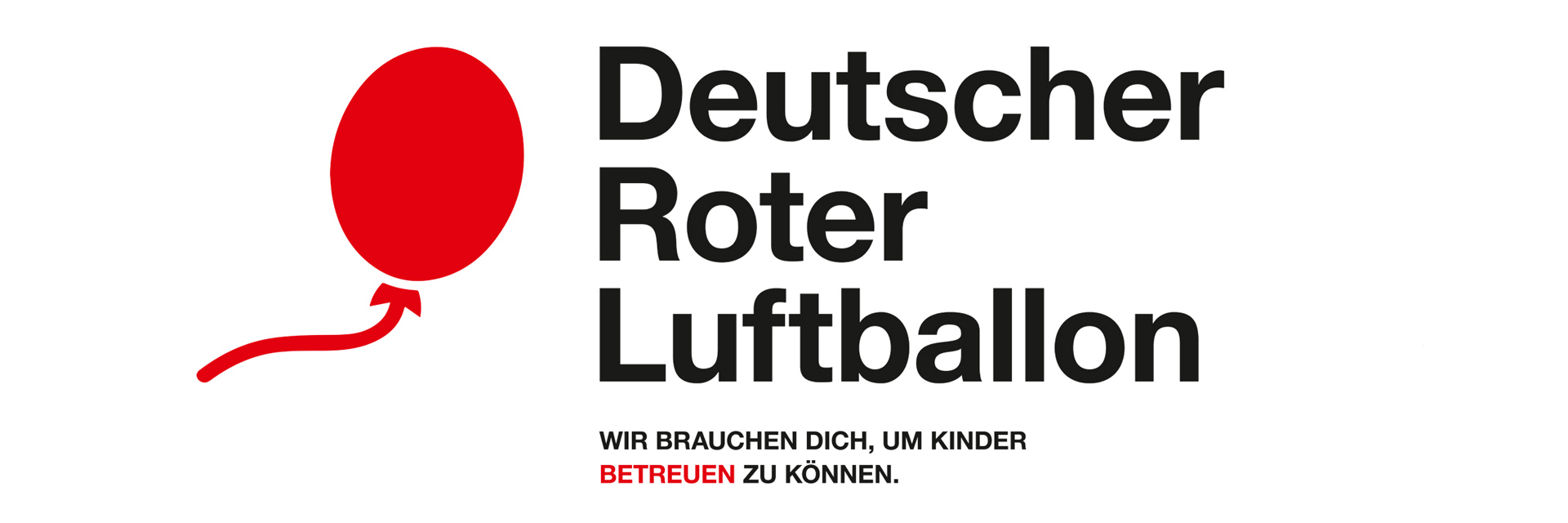 Grafik: DRK-Kampagnenmotiv "Deutscher Roter Luftballon" mit Ballon-Piktogramm