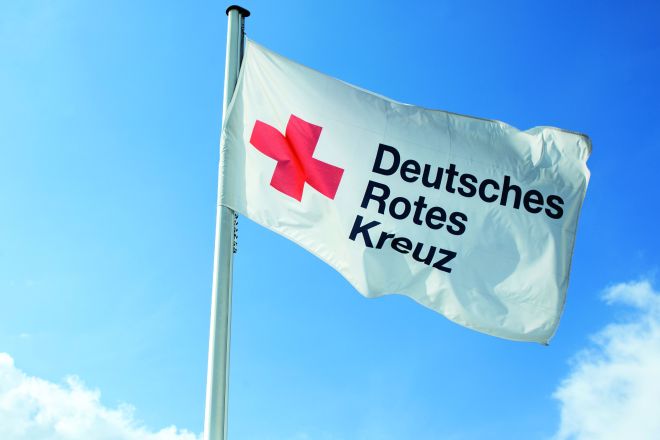 DRK, Deutsches Rotes Kreuz, Flagge, Symbol, Symbolfoto