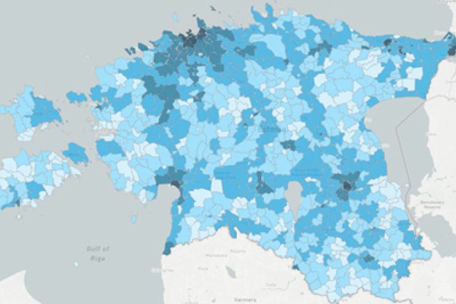 Map Output of the Estonian Dashboard