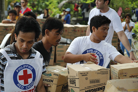 Hilfsgüterverteilung im Rahmen der Nothilfe